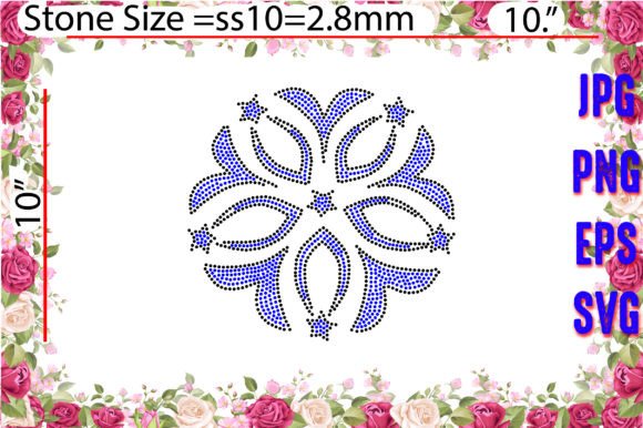 Flower Rhinestone Design for Modern Craft Projects