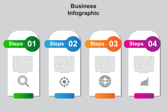 Mastering 4 Step Colorful Infographic Elements