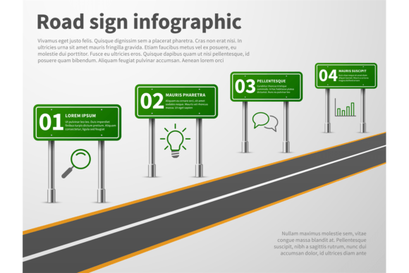 Road Sign Infographic: A Versatile Design Asset