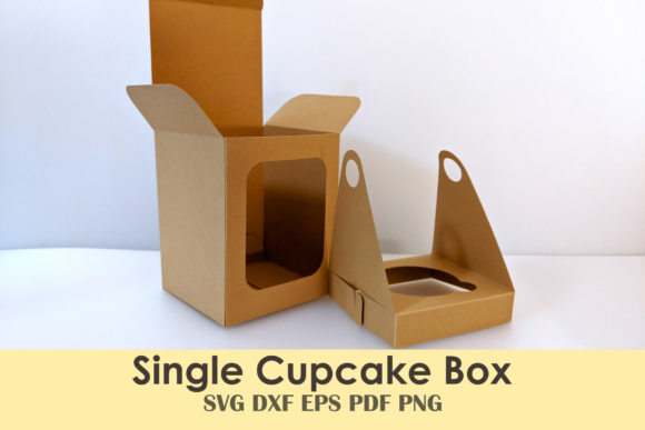 Single Cupcake Box with Window Template: A Creative Gift Solution